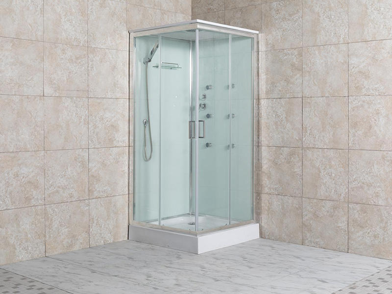 N3SQ Silver Aluminium Square Shower Cabin