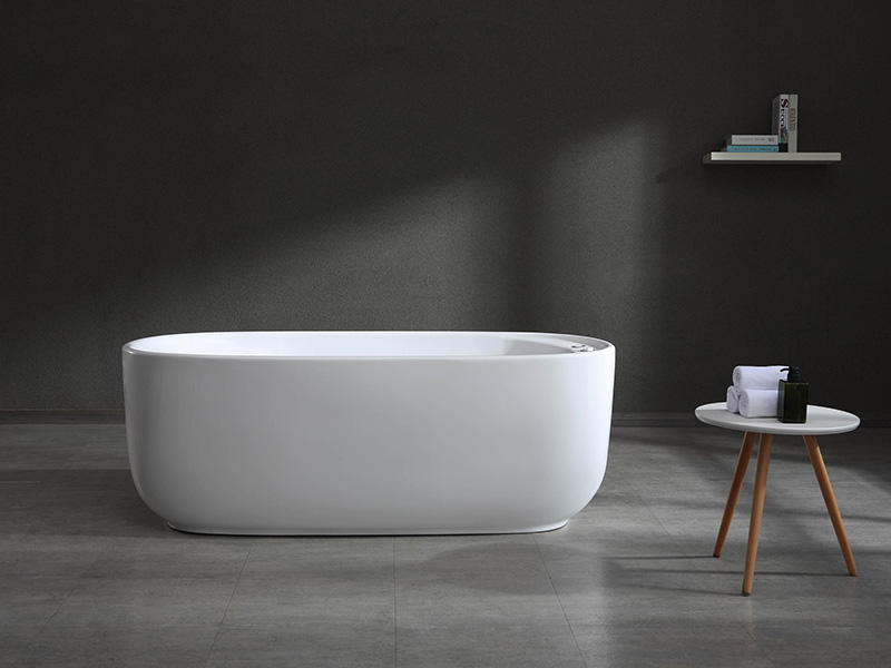 8311 Oval Shaped Acrylic Solid Surface Freestanding Bathtub