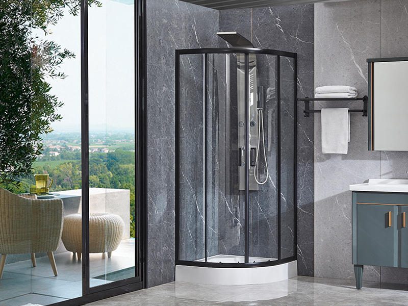 SE Sliding Glass Door For Shower Enclosusre, Black Aluminium Profile