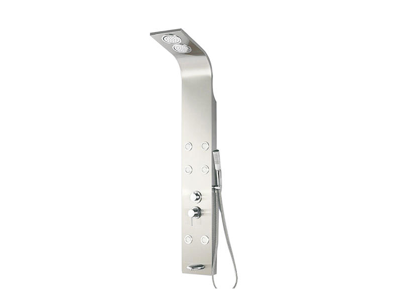 EC-1005 Stainless Steel Shower Panel With ABS Chrome Shower Headset