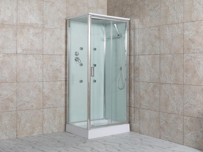 N3RE Clear Glass Silver Aluminium Shower Cabin